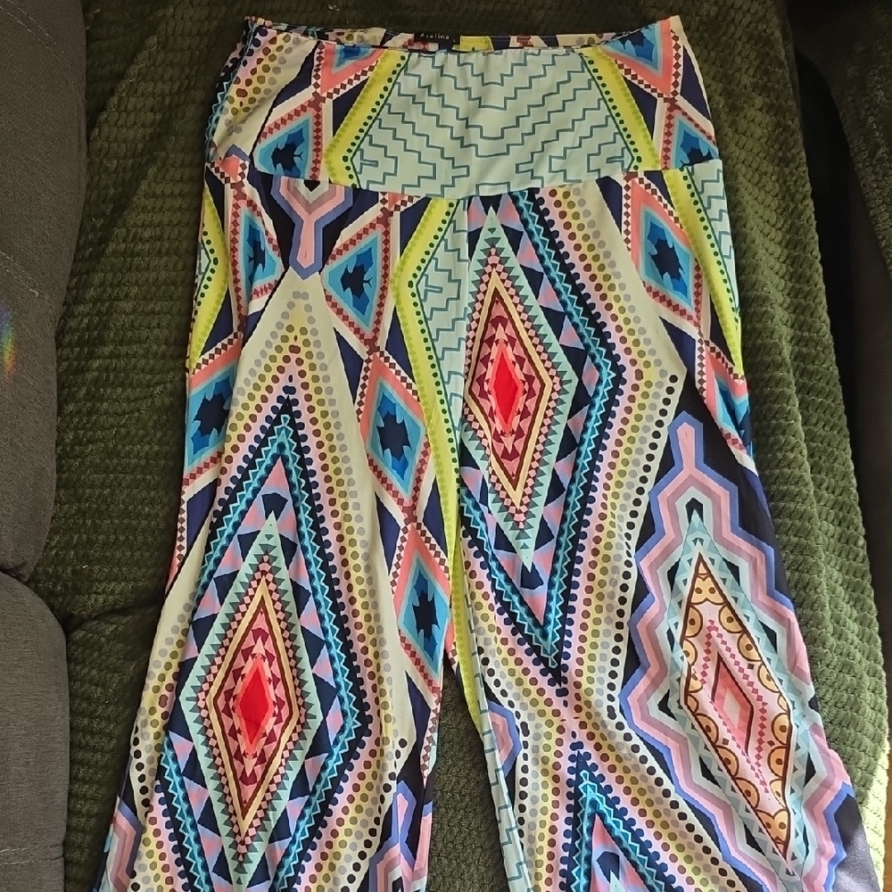 Colorful Geometric Women's Pants